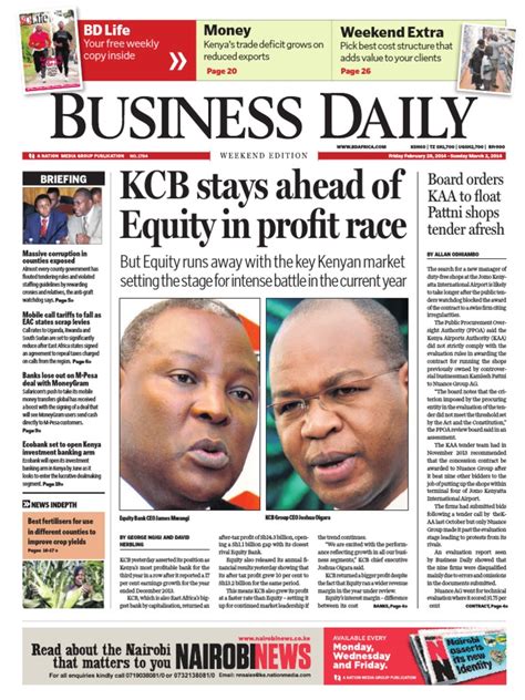 business daily newspaper kenya today